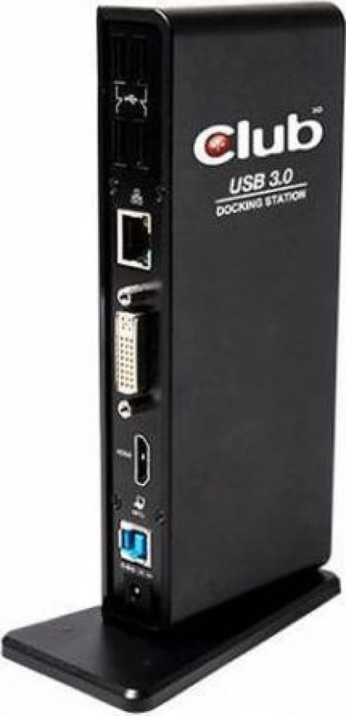 Hdd Docking Station Club3D Usb3 4Xusb2/2Xusb3/Hdmi/Dvi Black Retail