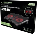 Esperanza Βάση Στήριξης και Ψύξης για Λάπτοπ Gaming Notebook Cooling Pad Buran (EGC102)