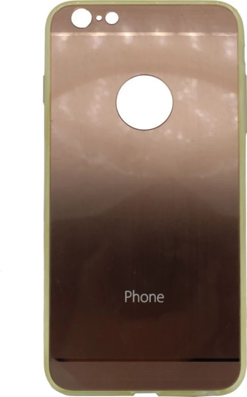 Θήκη σιλικόνη με πλάτη καθρέφτη για iPhone 6/6S Plus - ροζ χρυσό