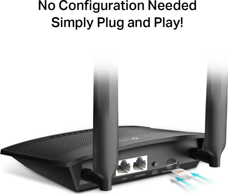 Tp-Link 4G/3G Lte Wir N Router Tl-Mr100 300Mbps Με Υποδοχή Κάρτας Sim V1