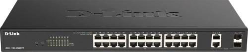 D-Link Dgs-1100-26Mpv2 Μεταγωγέας Δικτύου Διαχειρίσιμος L2 Gigabit Ethernet (10/100/1000) Poe Τροφοδοτικού Μαύρος (Μαύρο)