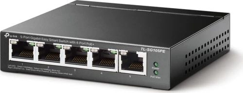 TP-Link TL-SG105PE v1.0, 5-Port Gigabit Easy Smart Switch with 4-Port PoE+