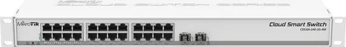 Mikrotik Css326-24G-2S+Rm Μεταγωγέας Δικτύου Διαχειρίσιμος Gigabit Ethernet (10/100/1000) Poe Τροφοδοτικού 1U Λευκός (Άσπρος)