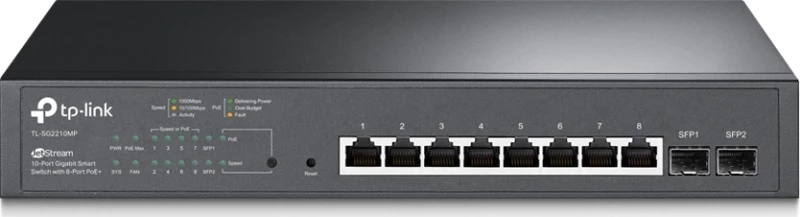 Tp Link Tl-Sg2210Mp V1 Jetstream 10-Port Gigabit Smart Switch With 8-Port Poe+