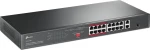 TP-LINK 16-Port 10/100 Mbps + 2-Port Gigabit Rackmount PoE Switch with 16-Port PoE+