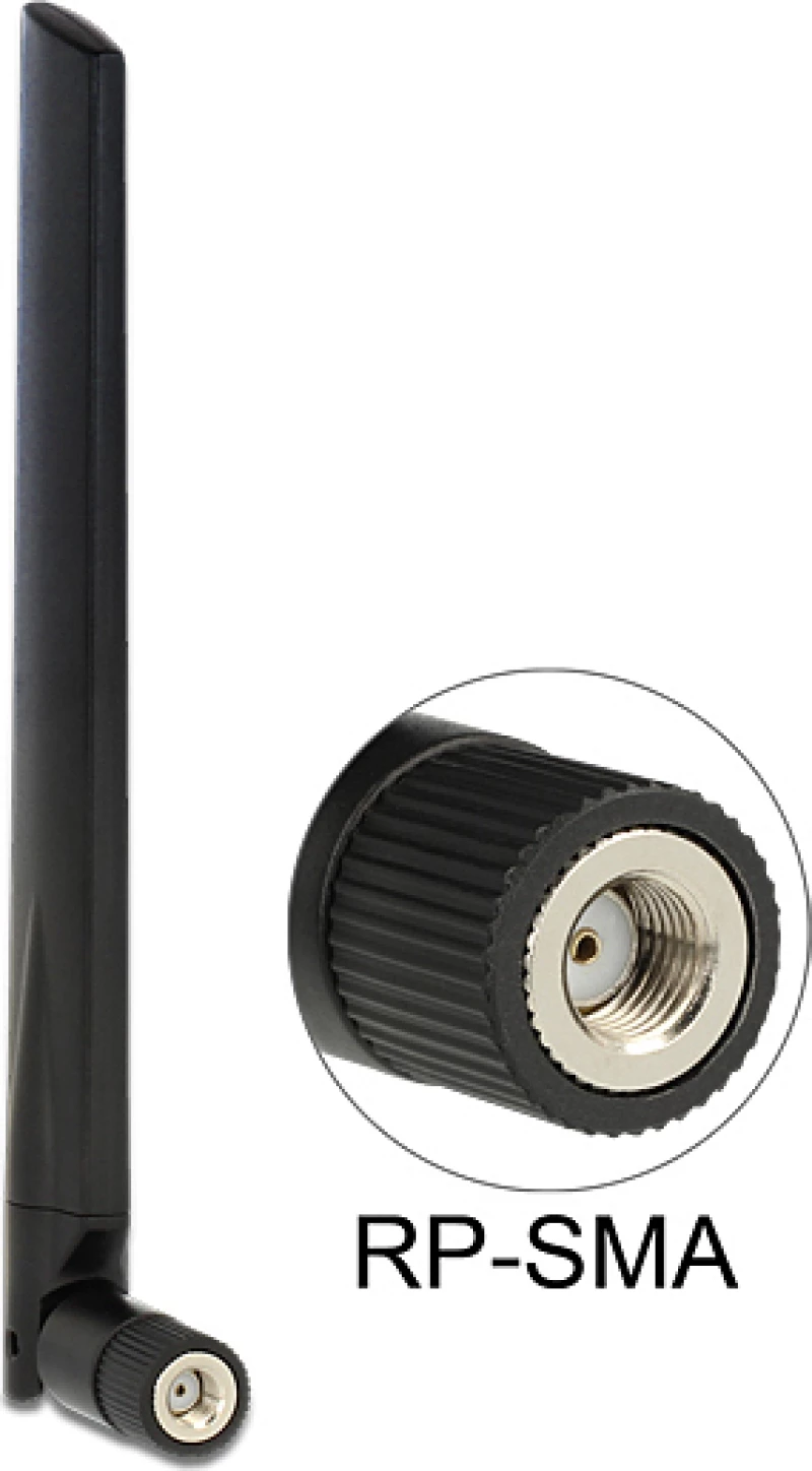 Εσωτερική Κεραία δικτύου Delock RP-SMA 3-5dBi Black