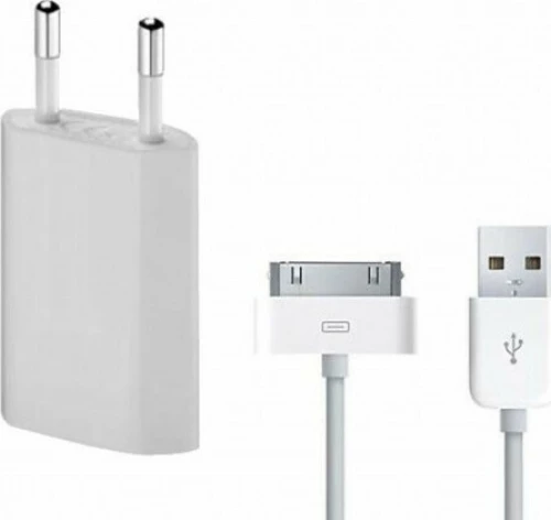 30pin Cable & Wall Adapter Λευκό
