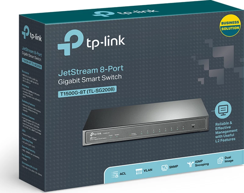 TP-Link TL-SG2008 v3.0, JetStream 8-Port Gigabit Smart Switch (Omada Intergrated)