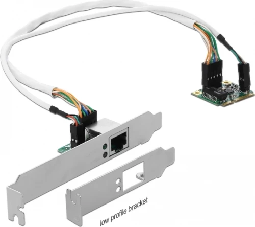 DeLock Mini PCIe I/O PCIe half size 1 x Gigabit LAN Low Profile