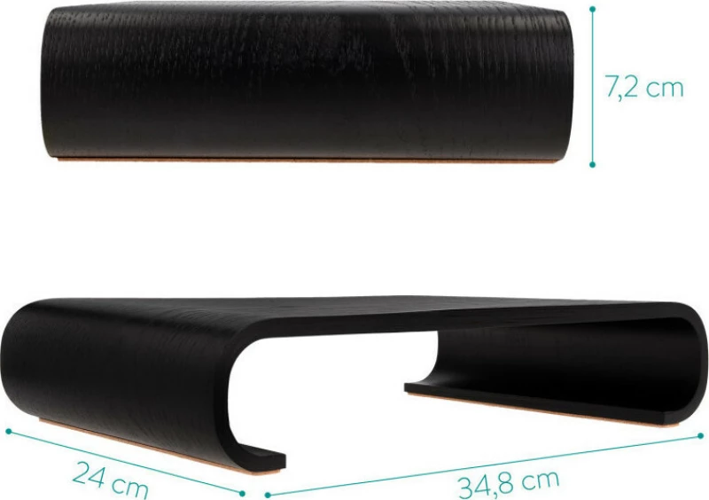 Navaris Monitor Wood Stand Black
