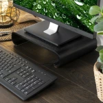 Navaris Monitor Wood Stand Black