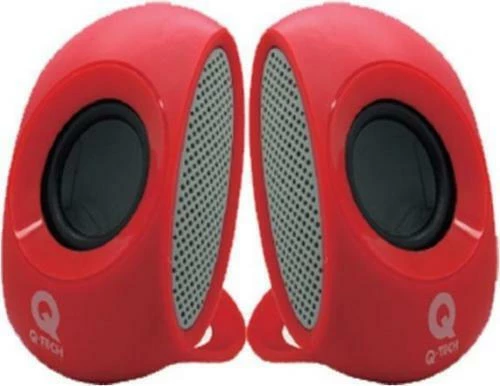 Q-Tech Spq-805 - Ηχεία Υπολογιστή Usb 2.0 4W Red