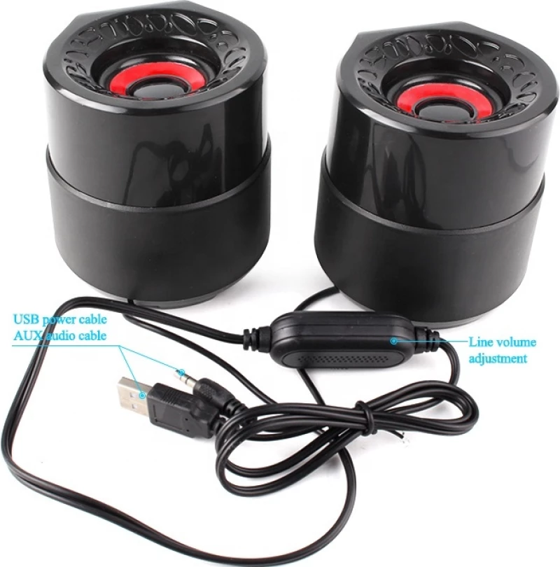 Ηχεία Kisonli A-909, 2X3W, Usb, Μαυρο - 22160