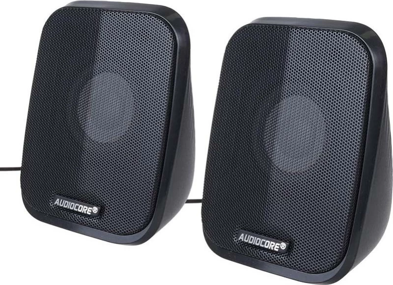 Audiocore Ac835 2.0 Stereo Speakers With Led Backlighting For Pc Laptop Smartphone