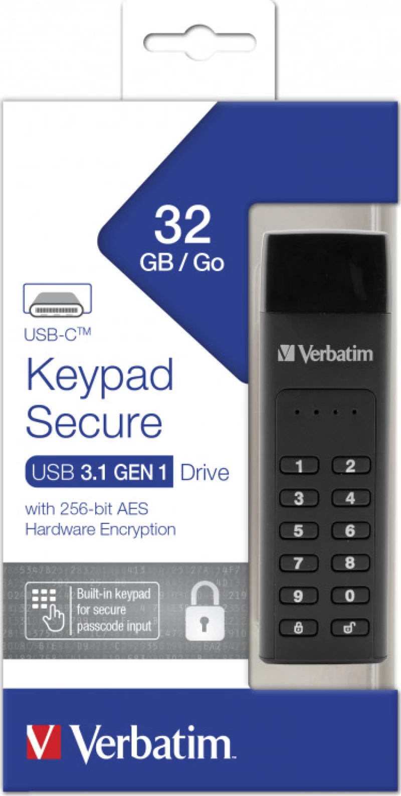 Verbatim Keypad Secure 128GB USB 3.1