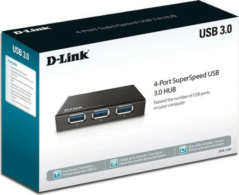 Dlink Dub-1340 4 Port Superspeed Usb 3.0 Hub