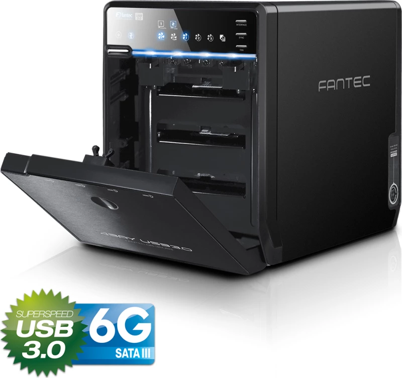 Fantec Qb-35Us3-6G Black 4X3,5 Sata Hdd Usb3.0 Esata