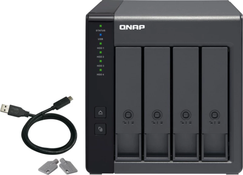 Qnap Tr-004 Συστοιχία Δίσκων Μαύρος (Μαύρο)