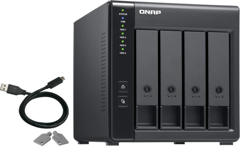 Qnap Tr-004 Συστοιχία Δίσκων Μαύρος (Μαύρο)