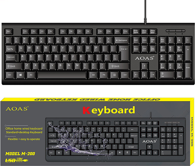 AOAS M-200 Πληκτρολόγιο Αγγλικό US