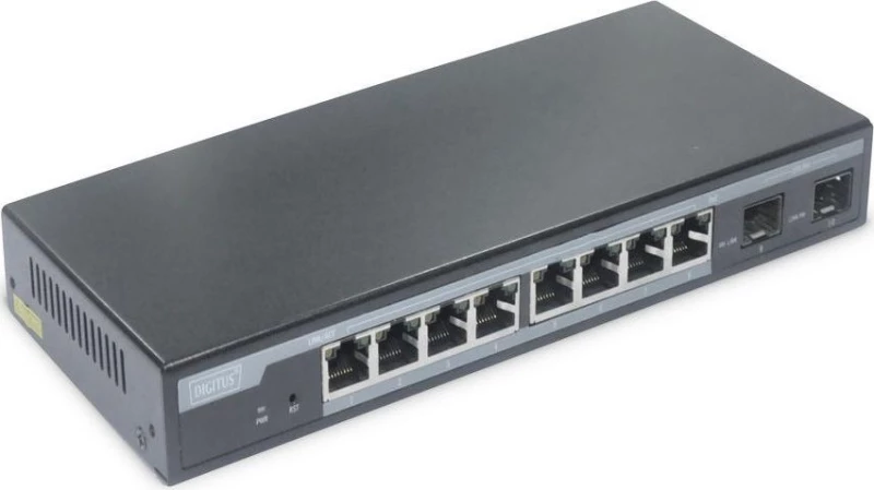 Network Switch Digitus 8-Port L2-Managed Gigabit PoE 2xSFP 86W