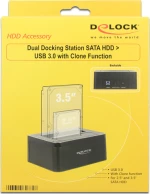 Delock Sata Station 2.5+3.5 Usb 3.0 2Xhdd Clone Function 62661