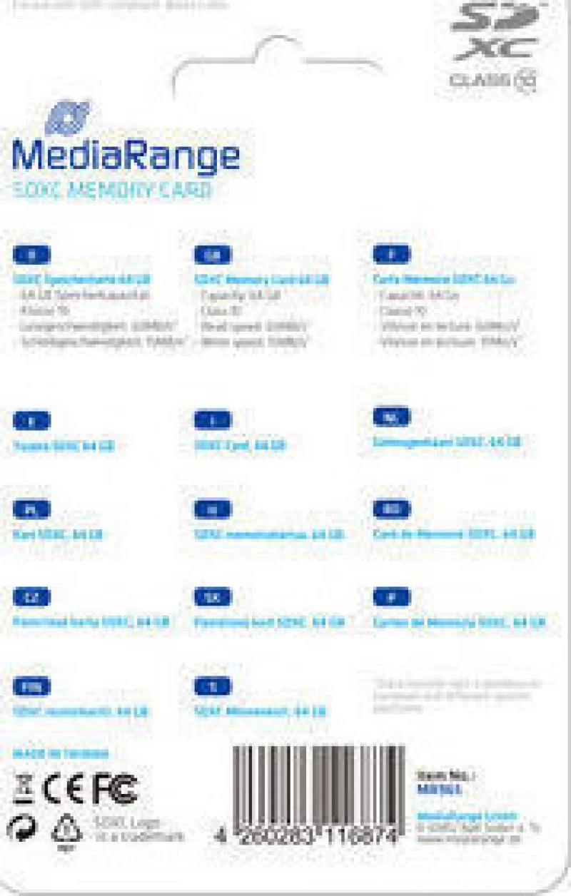 MediaRange SDXC 64GB Class 10
