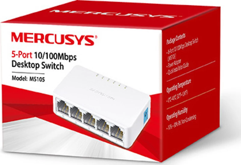 Mercusys MS105 network switch Fast Ethernet (10/100) White