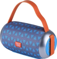 T&G TG-112 Ηχείο Bluetooth 10W με Ραδιόφωνο και 2 ώρες Λειτουργίας Grey/Blue