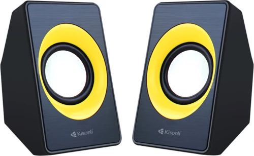 Speakers, Kisonli, A-303, 2X3W, Usb, Black - 22086