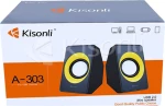 Speakers, Kisonli, A-303, 2X3W, Usb, Black - 22086