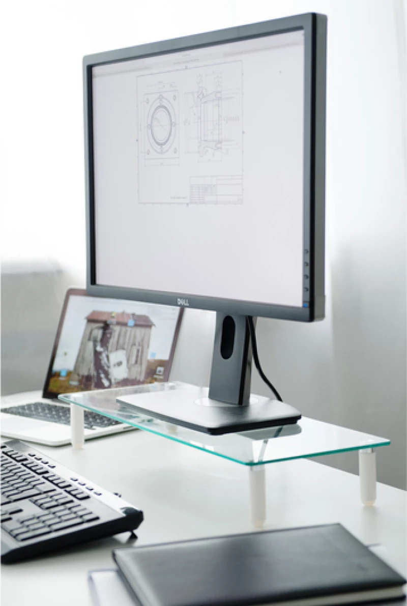 Digitus DA-90358 βάση γραφείου επίπεδης οθόνης 81,3 cm (32") Ανεξάρτητος (μη ενσωματωμένος) Διαφανής