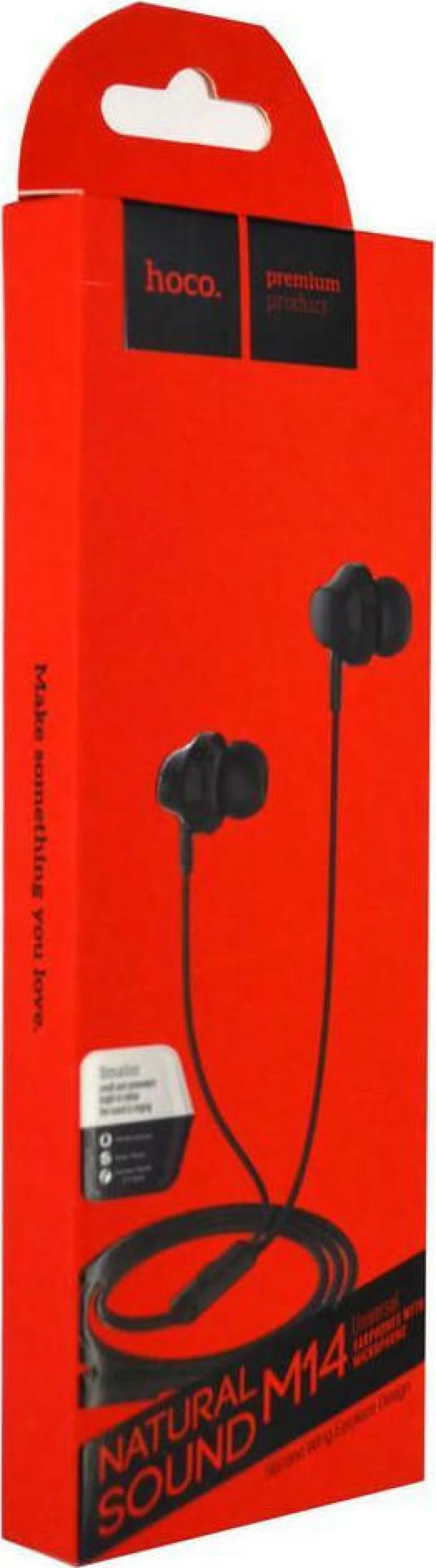 Hoco M14 Initial Sound In-ear Handsfree με Βύσμα 3.5mm Μαύρο
