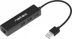Natec Dragonfly USB Hub 2.0 480 Mbit/s Black