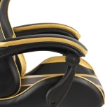 vidaXL Racing Καρέκλα Gaming Black/Gold Stripes