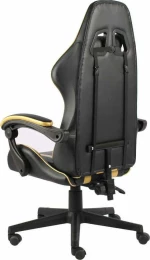 vidaXL Racing Καρέκλα Gaming Black/Gold Stripes