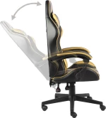 vidaXL Racing Καρέκλα Gaming Black/Gold Stripes