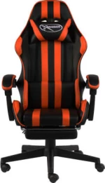 vidaXL Racing με Υποπόδιο Καρέκλα Gaming Black/Burgundy Stripes