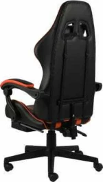 vidaXL Racing με Υποπόδιο Καρέκλα Gaming Black/Burgundy Stripes