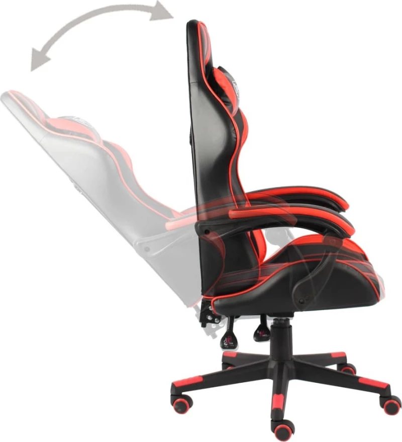 vidaXL Racing Καρέκλα Gaming Black/Red