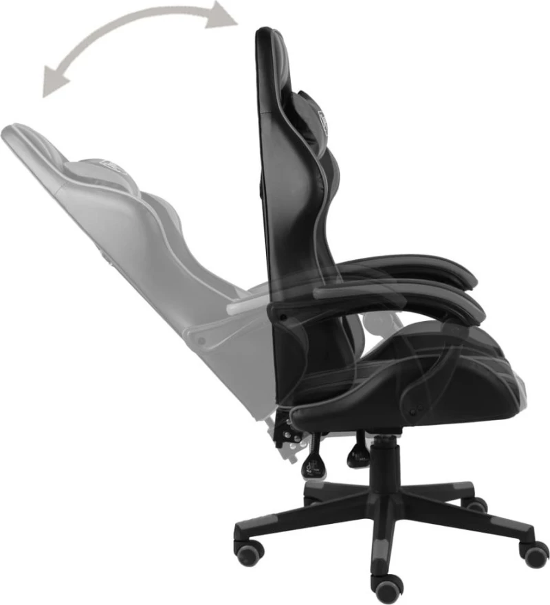 vidaXL Racing Καρέκλα Gaming Black/Grey