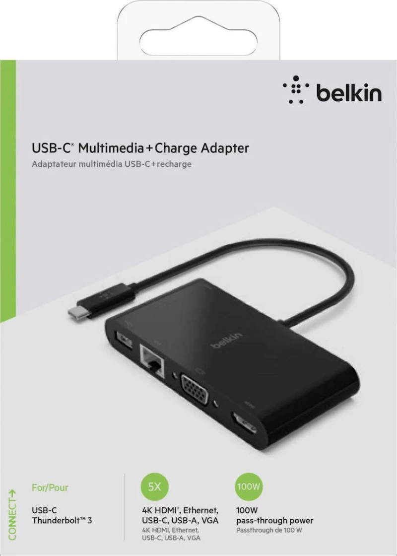 Belkin USB-C Multimedia + Charge Adapter