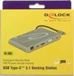 Delock Usb-C 3.1 Docking Station 4K Grey