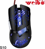 Weibo S10 Gaming Ποντίκι Μαύρο