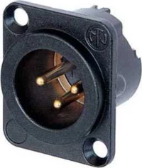 Neutrik Nc3Md-Lx-B Βύσμα Σασί Xlr 3Pin Αρσενικό Επίχρυσο