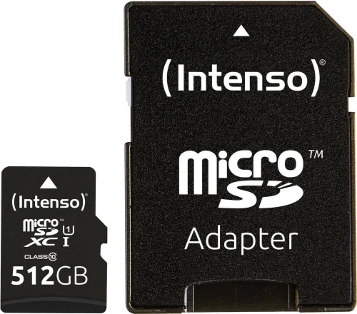 Intenso microSDXC 512GB U1 with Adapter