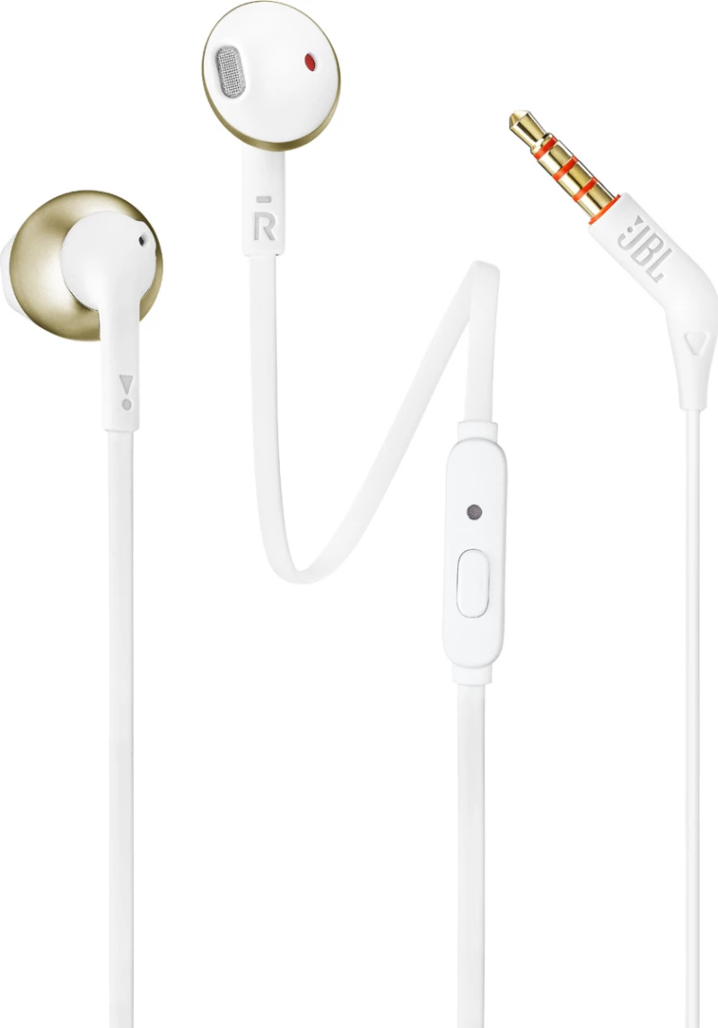 JBL Tune 205 Earbuds Handsfree με Βύσμα 3.5mm Χρυσό