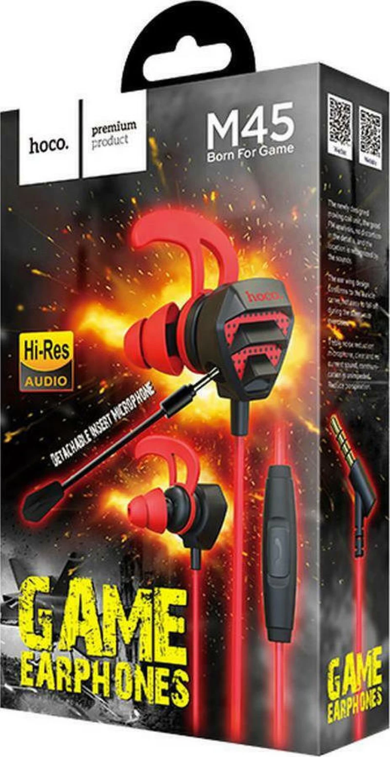 Hoco M45 Promenade In-ear Handsfree με Βύσμα 3.5mm Κόκκινο