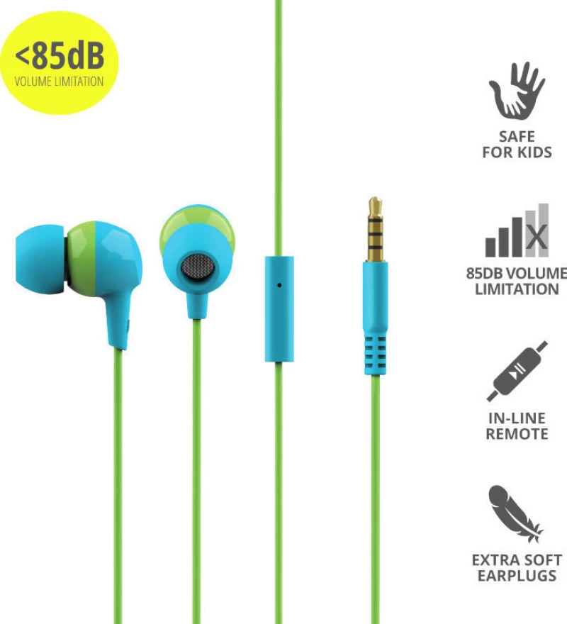 Trust Buddi Kids In-ear Handsfree με Βύσμα 3.5mm Μπλε