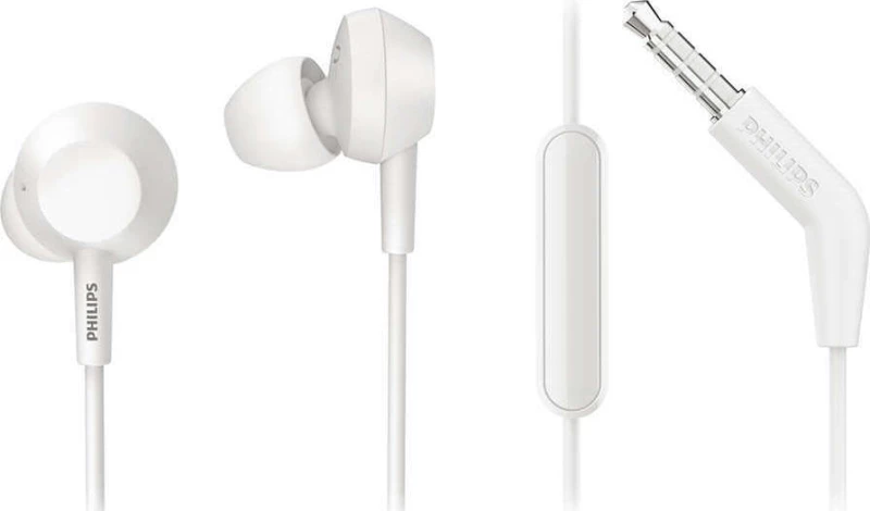 Philips TAE4105 In-ear Handsfree με Βύσμα 3.5mm Λευκό